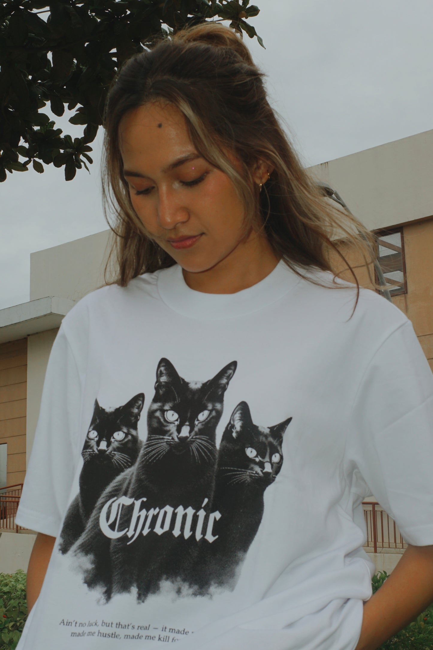 CHRONIC "NOLUCK" WHITE T-SHIRT