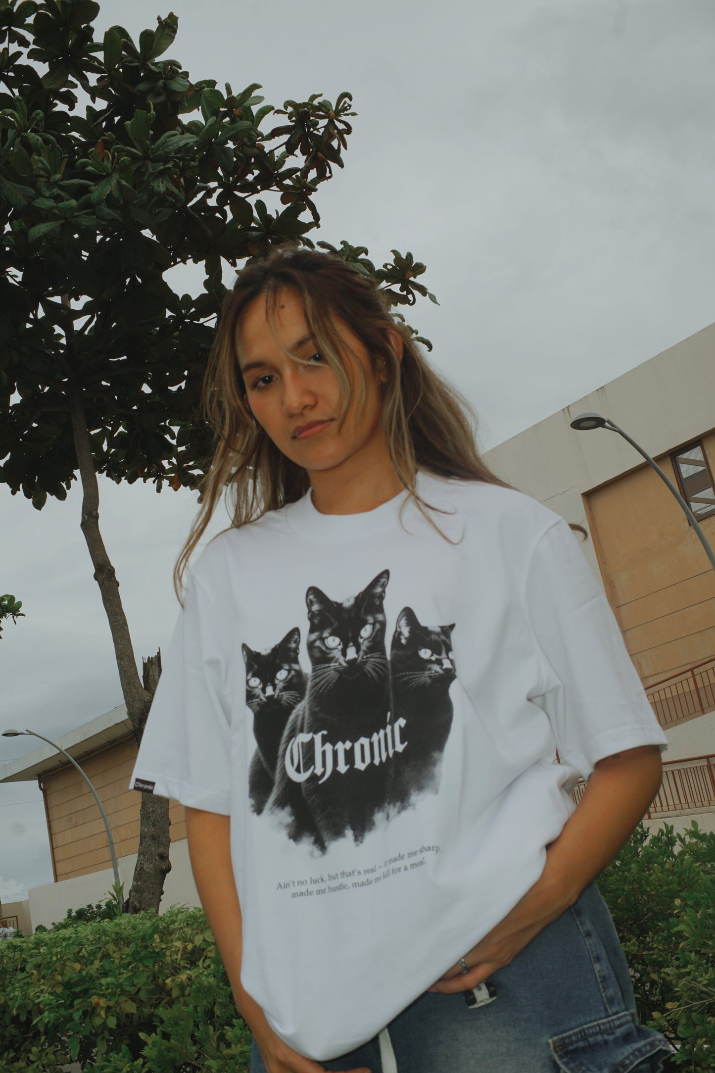 CHRONIC "NOLUCK" WHITE T-SHIRT