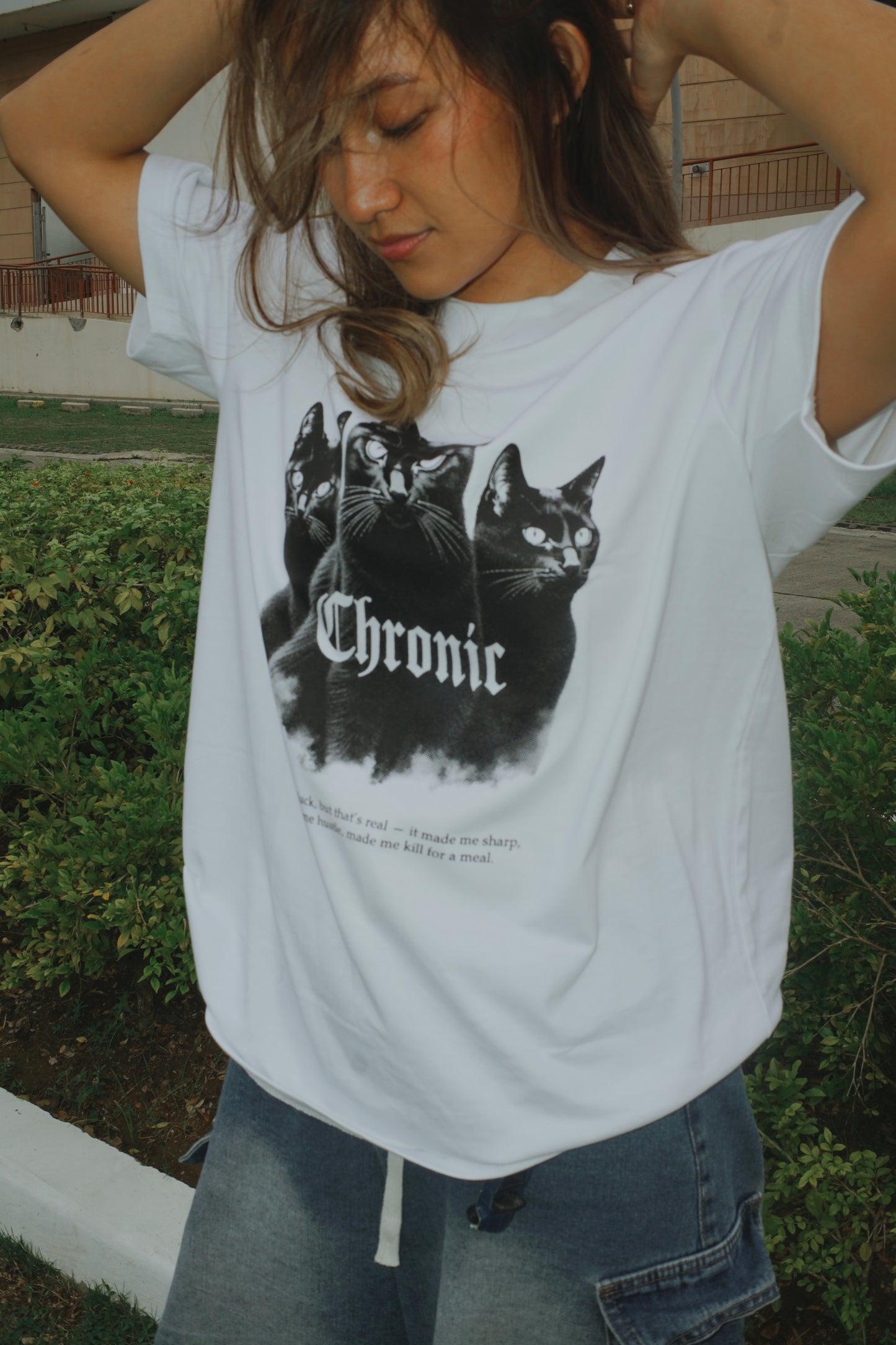 CHRONIC "NOLUCK" WHITE T-SHIRT
