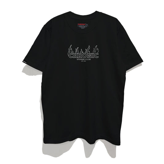 CHRONIC "FIRE" BLACK T-SHIRT