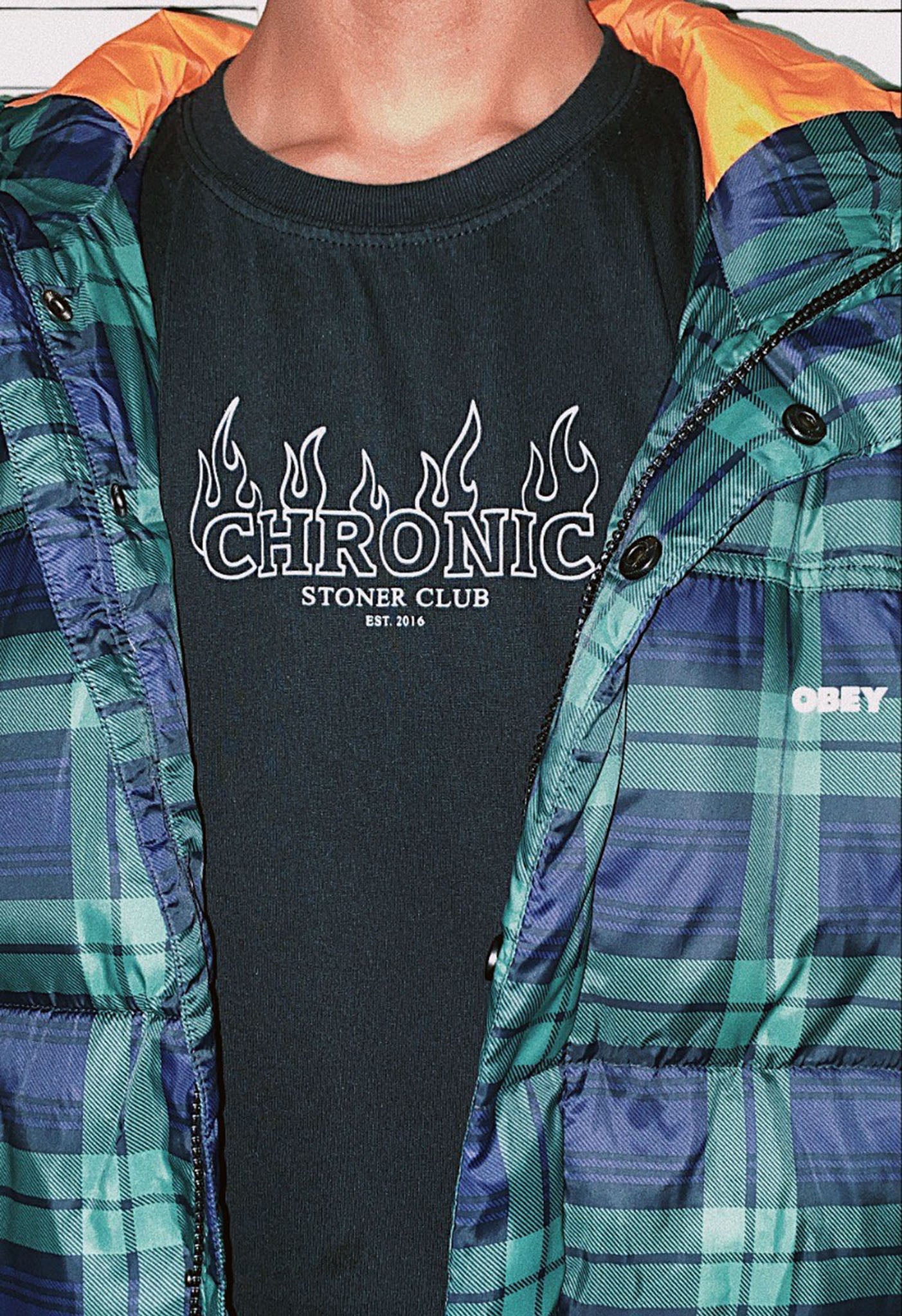 CHRONIC "FIRE" BLACK T-SHIRT