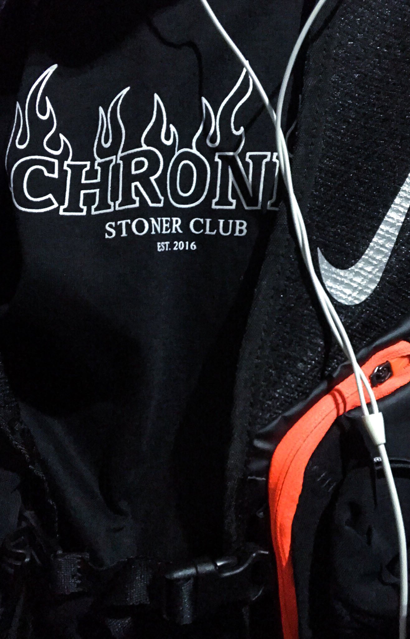 CHRONIC "FIRE" BLACK T-SHIRT