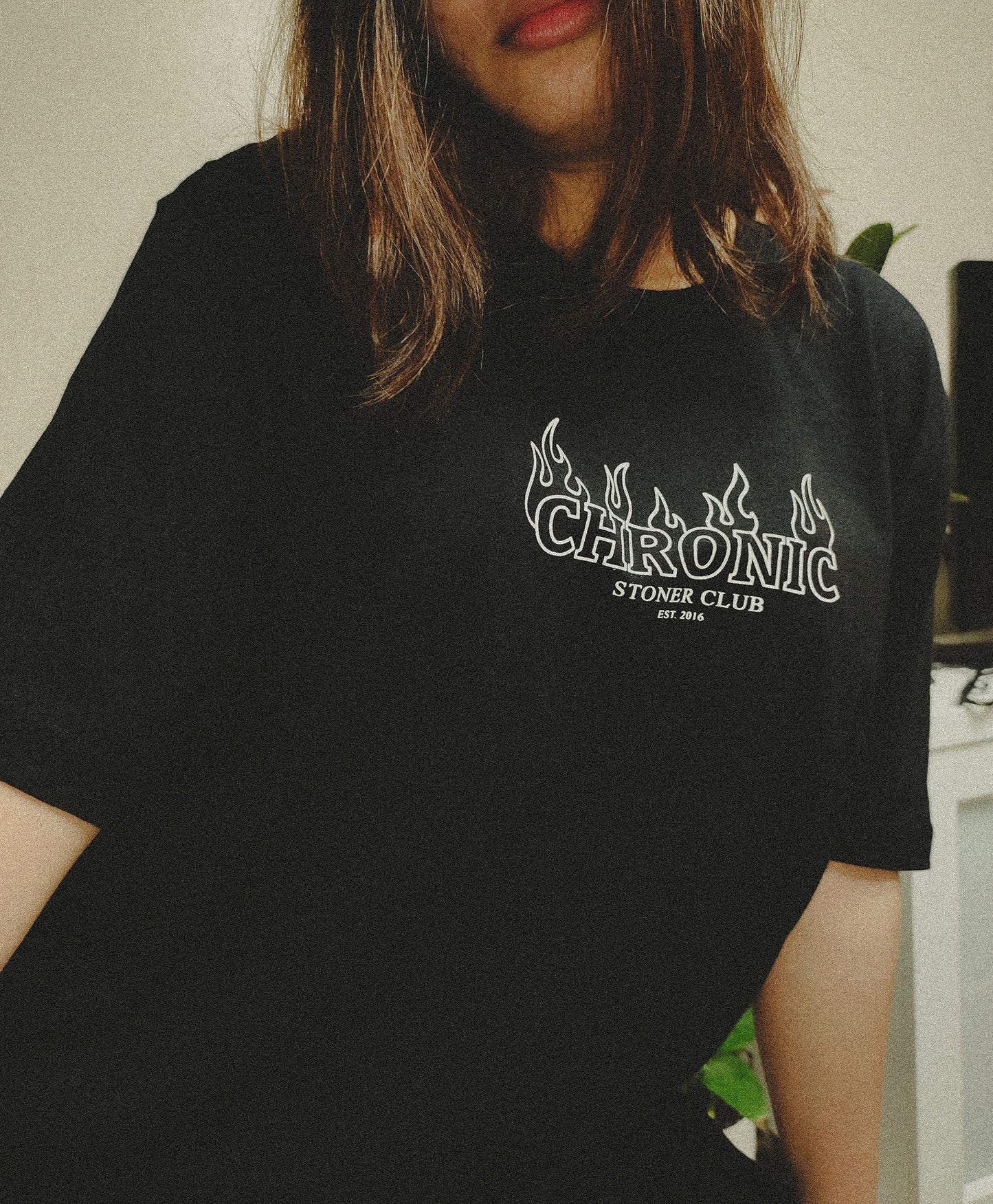 CHRONIC "FIRE" BLACK T-SHIRT