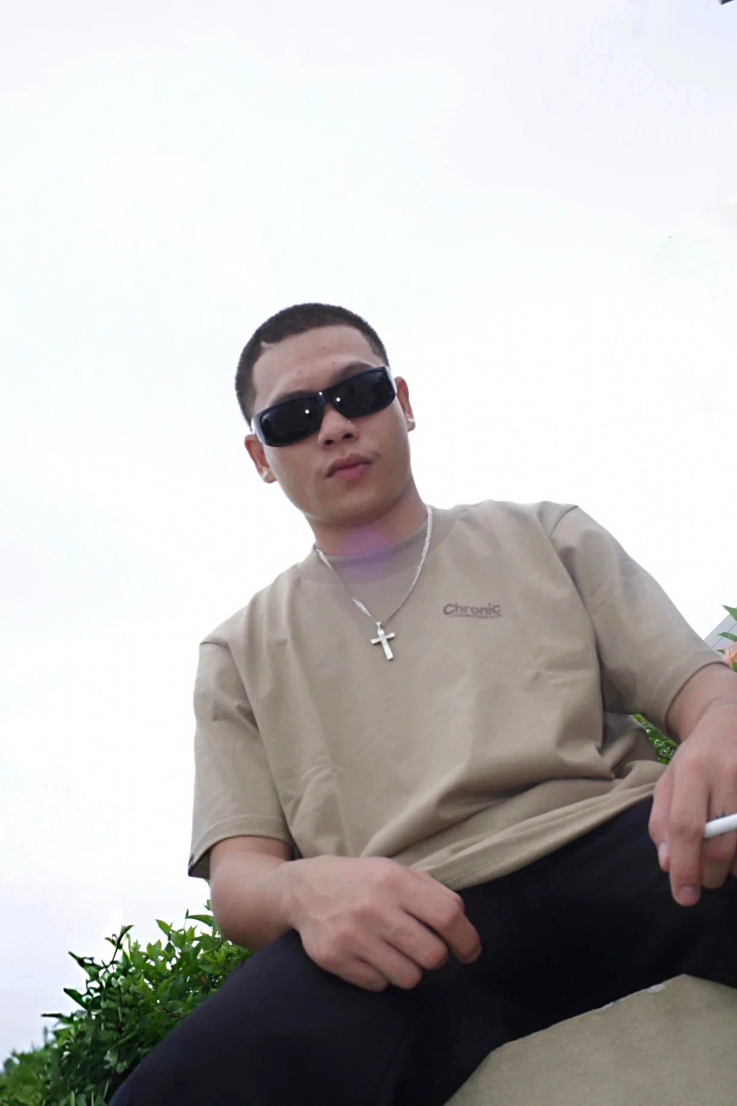 CHRONIC "VNTG" KHAKI T-SHIRT